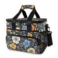 thumbnail image 1 of FORMRS Insulated Cooler Bag 24 Cans Capacity Soft Leakproof Lunch Box with Side Pockets, Navy Floral Pattern, 1 of 7