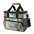 thumbnail image 1 of FORMRS Insulated Cooler Bag 24 Cans Capacity Soft Leakproof Lunch Box with Side Pockets, Ocean Boat, 1 of 7