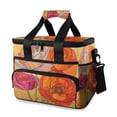 thumbnail image 1 of FORMRS Insulated Cooler Bag 24 Cans Capacity Soft Leakproof Lunch Box with Side Pockets, Orange Abstract Floral, 1 of 7