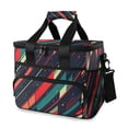 thumbnail image 1 of FORMRS Insulated Cooler Bag 24 Cans Capacity Soft Leakproof Lunch Box with Side Pockets, Orange Abstract Lines, 1 of 7
