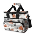 thumbnail image 1 of FORMRS Insulated Cooler Bag 24 Cans Capacity Soft Leakproof Lunch Box with Side Pockets, Orange Cartoon Houses, 1 of 7