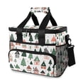 thumbnail image 1 of FORMRS Insulated Cooler Bag 24 Cans Capacity Soft Leakproof Lunch Box with Side Pockets, Orange Christmas House, 1 of 7
