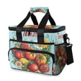 thumbnail image 1 of FORMRS Insulated Cooler Bag 24 Cans Capacity Soft Leakproof Lunch Box with Side Pockets, Orange Floral Tomatoes, 1 of 7