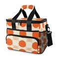 thumbnail image 1 of FORMRS Insulated Cooler Bag 24 Cans Capacity Soft Leakproof Lunch Box with Side Pockets, Orange Geometric Circles, 1 of 7