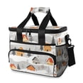 thumbnail image 1 of FORMRS Insulated Cooler Bag 24 Cans Capacity Soft Leakproof Lunch Box with Side Pockets, Orange Snow Houses, 1 of 7