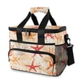 thumbnail image 1 of FORMRS Insulated Cooler Bag 24 Cans Capacity Soft Leakproof Lunch Box with Side Pockets, Orange Starfish, 1 of 7