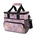 thumbnail image 1 of FORMRS Insulated Cooler Bag 24 Cans Capacity Soft Leakproof Lunch Box with Side Pockets, Pastel Pink Marble Pattern, 1 of 7