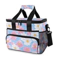 thumbnail image 1 of FORMRS Insulated Cooler Bag 24 Cans Capacity Soft Leakproof Lunch Box with Side Pockets, Pink Daisy, 1 of 7