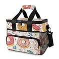 thumbnail image 1 of FORMRS Insulated Cooler Bag 24 Cans Capacity Soft Leakproof Lunch Box with Side Pockets, Pink Donut, 1 of 7