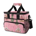 thumbnail image 1 of FORMRS Insulated Cooler Bag 24 Cans Capacity Soft Leakproof Lunch Box with Side Pockets, Pink Gingerbread House, 1 of 7