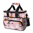 thumbnail image 1 of FORMRS Insulated Cooler Bag 24 Cans Capacity Soft Leakproof Lunch Box with Side Pockets, Pink Halloween Ghosts, 1 of 7