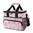 thumbnail image 1 of FORMRS Insulated Cooler Bag 24 Cans Capacity Soft Leakproof Lunch Box with Side Pockets, Pink Halloween, 1 of 7
