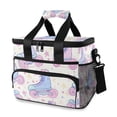 thumbnail image 1 of FORMRS Insulated Cooler Bag 24 Cans Capacity Soft Leakproof Lunch Box with Side Pockets, Pink Skates, 1 of 7
