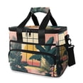 thumbnail image 1 of FORMRS Insulated Cooler Bag 24 Cans Capacity Soft Leakproof Lunch Box with Side Pockets, Pink Sunset, 1 of 7