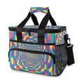 thumbnail image 1 of FORMRS Insulated Cooler Bag 24 Cans Capacity Soft Leakproof Lunch Box with Side Pockets, Psychedelic Pattern, 1 of 7