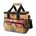 thumbnail image 1 of FORMRS Insulated Cooler Bag 24 Cans Capacity Soft Leakproof Lunch Box with Side Pockets, Purple Abstract Floral, 1 of 7