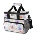 thumbnail image 1 of FORMRS Insulated Cooler Bag 24 Cans Capacity Soft Leakproof Lunch Box with Side Pockets, Purple Flower Pattern, 1 of 7