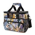 thumbnail image 1 of FORMRS Insulated Cooler Bag 24 Cans Capacity Soft Leakproof Lunch Box with Side Pockets, Purple Flowers, 1 of 7