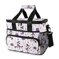 thumbnail image 1 of FORMRS Insulated Cooler Bag 24 Cans Capacity Soft Leakproof Lunch Box with Side Pockets, Purple Halloween Gooses, 1 of 7