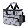 thumbnail image 1 of FORMRS Insulated Cooler Bag 24 Cans Capacity Soft Leakproof Lunch Box with Side Pockets, Purple Otters Pattern, 1 of 7