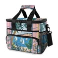thumbnail image 1 of FORMRS Insulated Cooler Bag 24 Cans Capacity Soft Leakproof Lunch Box with Side Pockets, Purple Seaside, 1 of 7