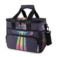 thumbnail image 1 of FORMRS Insulated Cooler Bag 24 Cans Capacity Soft Leakproof Lunch Box with Side Pockets, Purple UFO, 1 of 7
