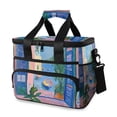 thumbnail image 1 of FORMRS Insulated Cooler Bag 24 Cans Capacity Soft Leakproof Lunch Box with Side Pockets, Purple Window, 1 of 7