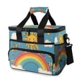 thumbnail image 1 of FORMRS Insulated Cooler Bag 24 Cans Capacity Soft Leakproof Lunch Box with Side Pockets, Rainbow with Stars, 1 of 7