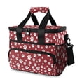 thumbnail image 1 of FORMRS Insulated Cooler Bag 24 Cans Capacity Soft Leakproof Lunch Box with Side Pockets, Red Cartoon Paws Pattern, 1 of 7