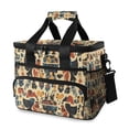 thumbnail image 1 of FORMRS Insulated Cooler Bag 24 Cans Capacity Soft Leakproof Lunch Box with Side Pockets, Red Geometric, 1 of 7