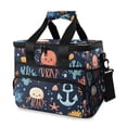 thumbnail image 1 of FORMRS Insulated Cooler Bag 24 Cans Capacity Soft Leakproof Lunch Box with Side Pockets, Red Jellyfish, 1 of 7