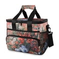 thumbnail image 1 of FORMRS Insulated Cooler Bag 24 Cans Capacity Soft Leakproof Lunch Box with Side Pockets, Red Vibrant Flowers, 1 of 7