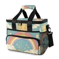 thumbnail image 1 of FORMRS Insulated Cooler Bag 24 Cans Capacity Soft Leakproof Lunch Box with Side Pockets, Retro Beige Rainbow, 1 of 7