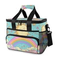 thumbnail image 1 of FORMRS Insulated Cooler Bag 24 Cans Capacity Soft Leakproof Lunch Box with Side Pockets, Retro Blue Rainbow, 1 of 7
