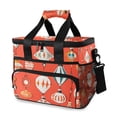 thumbnail image 1 of FORMRS Insulated Cooler Bag 24 Cans Capacity Soft Leakproof Lunch Box with Side Pockets, Retro Christmas Ornaments Pattern, 1 of 7