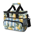 thumbnail image 1 of FORMRS Insulated Cooler Bag 24 Cans Capacity Soft Leakproof Lunch Box with Side Pockets, Retro Lemon Leaves, 1 of 7