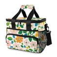 thumbnail image 1 of FORMRS Insulated Cooler Bag 24 Cans Capacity Soft Leakproof Lunch Box with Side Pockets, Retro Orange Floral, 1 of 7