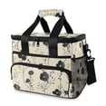 thumbnail image 1 of FORMRS Insulated Cooler Bag 24 Cans Capacity Soft Leakproof Lunch Box with Side Pockets, Small Black Flowers, 1 of 7