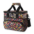 thumbnail image 1 of FORMRS Insulated Cooler Bag 24 Cans Capacity Soft Leakproof Lunch Box with Side Pockets, Small Colorful Flower, 1 of 7