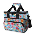 thumbnail image 1 of FORMRS Insulated Cooler Bag 24 Cans Capacity Soft Leakproof Lunch Box with Side Pockets, Tropical Flamingo Pattern, 1 of 7