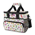 thumbnail image 1 of FORMRS Insulated Cooler Bag 24 Cans Capacity Soft Leakproof Lunch Box with Side Pockets, Various Vegetables Pattern, 1 of 7