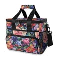 thumbnail image 1 of FORMRS Insulated Cooler Bag 24 Cans Capacity Soft Leakproof Lunch Box with Side Pockets, Vibrant Pink Floral Pattern, 1 of 7
