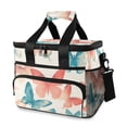 thumbnail image 1 of FORMRS Insulated Cooler Bag 24 Cans Capacity Soft Leakproof Lunch Box with Side Pockets, Watercolor Butterflies, 1 of 7