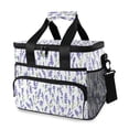 thumbnail image 1 of FORMRS Insulated Cooler Bag 24 Cans Capacity Soft Leakproof Lunch Box with Side Pockets, Watercolor Lavender Pattern, 1 of 7