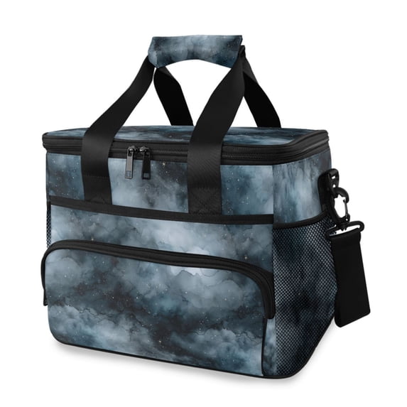 FORMRS Insulated Cooler Bag 24 Cans Capacity Soft Leakproof Lunch Box with Side Pockets, Watercolor Sky Pattern