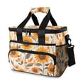 thumbnail image 1 of FORMRS Insulated Cooler Bag 24 Cans Capacity Soft Leakproof Lunch Box with Side Pockets, Watercolor Sunflowers and Leaves, 1 of 7