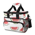 thumbnail image 1 of FORMRS Insulated Cooler Bag 24 Cans Capacity Soft Leakproof Lunch Box with Side Pockets, Watermelon Pattern, 1 of 7
