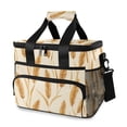 thumbnail image 1 of FORMRS Insulated Cooler Bag 24 Cans Capacity Soft Leakproof Lunch Box with Side Pockets, Wheat Ears Pattern, 1 of 7