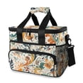 thumbnail image 1 of FORMRS Insulated Cooler Bag 24 Cans Capacity Soft Leakproof Lunch Box with Side Pockets, Whimsical Leaves, 1 of 7