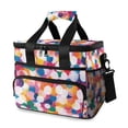 thumbnail image 1 of FORMRS Insulated Cooler Bag 24 Cans Capacity Soft Leakproof Lunch Box with Side Pockets, White Colorful Circles, 1 of 7
